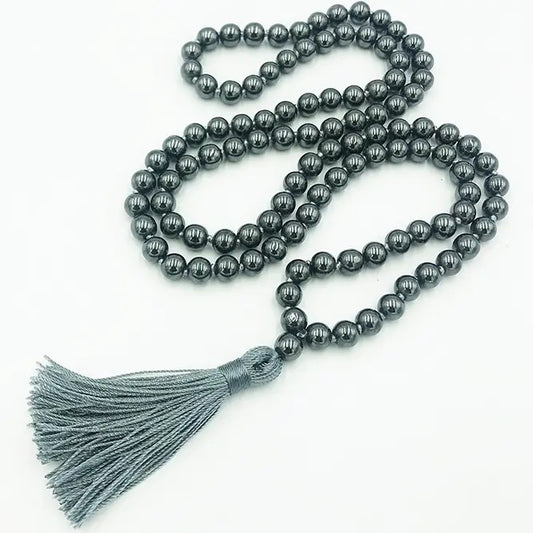 Mala Hematite Knotted