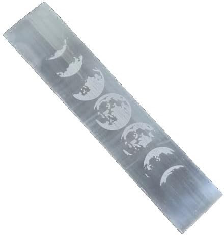 Roll of paper with moon phase designs on a white background