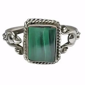 Ring Malachite Rectangle front
