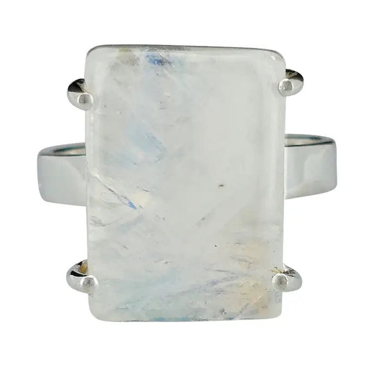 Ring Moonstone Rectangle front
