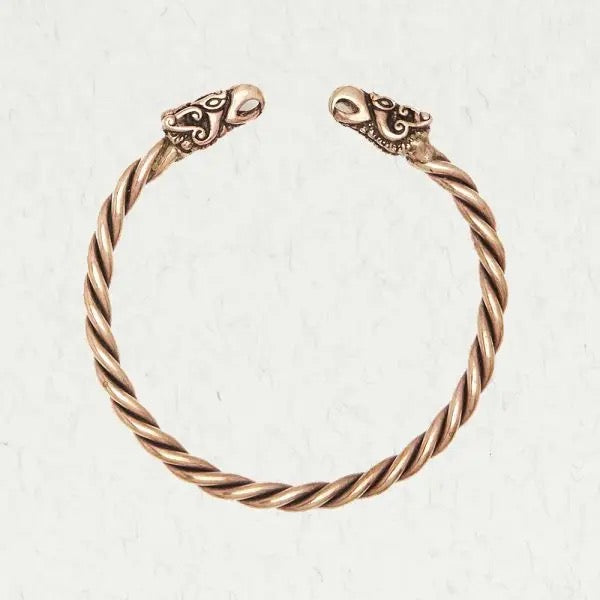 Bracelet Torc Wolf Bronze