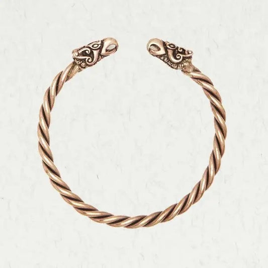 Bracelet Torc Wolf Bronze