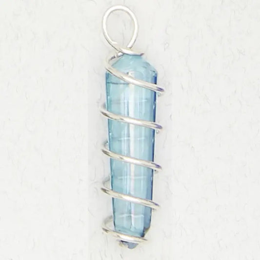 Pendant Aqua Aura Crystal Point