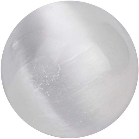 Round white stone on a white background