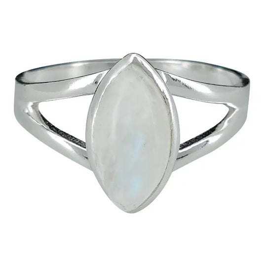 Ring Moonstone Marquise Triangle front