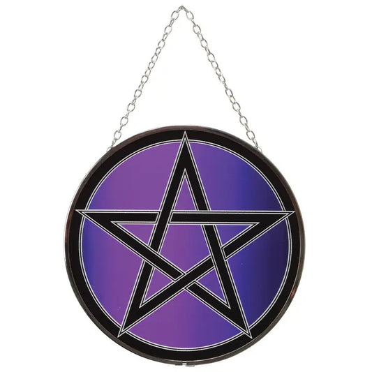 Suncatcher Pentacle Glass 6 inch