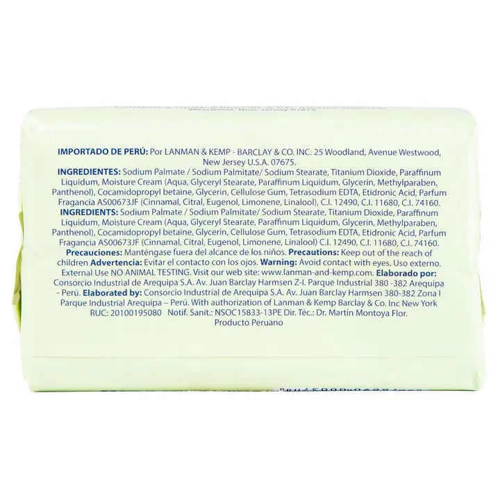 Back of a product packaging with text and ingredient list on a white background