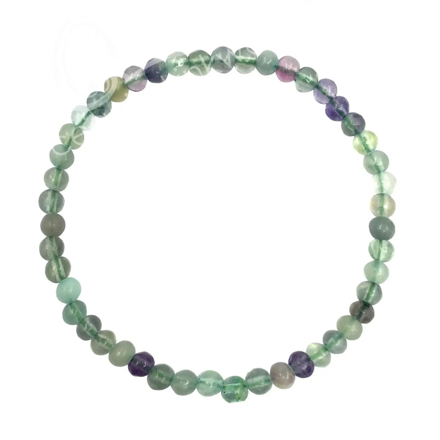 Multicolored beaded bracelet on a white background