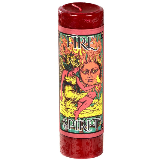 Candle 6 Inch Pillar Fire