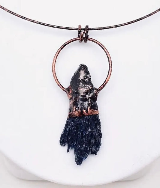Necklace with a unique pendant on a white background