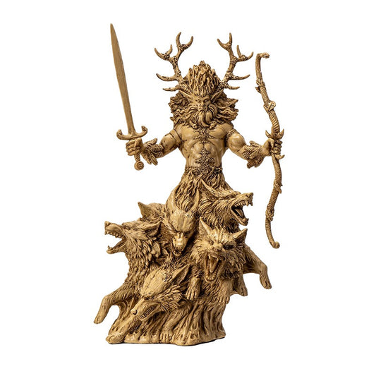 Statue Cernunnos with Wolves