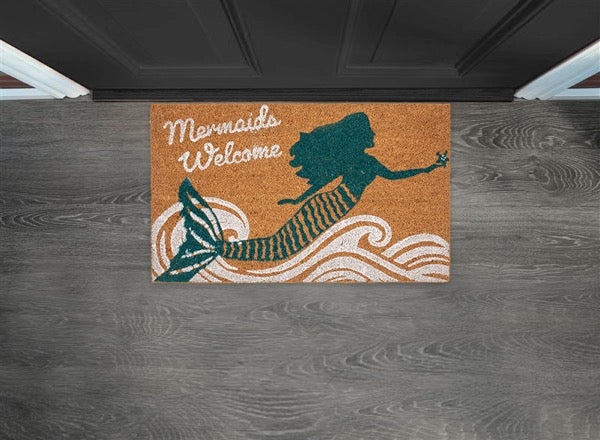 Doormat Mermaid in front of door