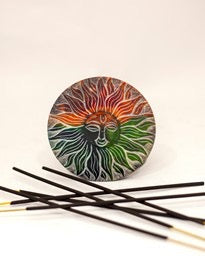 Incense Holder Plate Sun Tie Dye