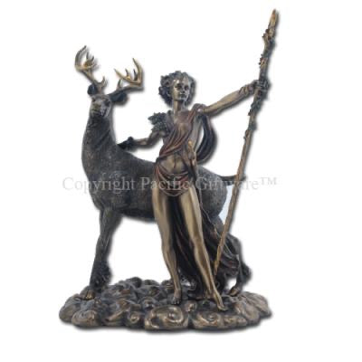 Statue Diana Stag Bronze