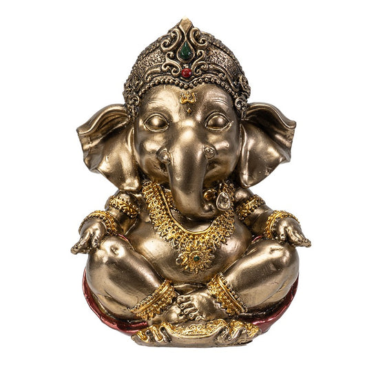 Statue Ganesha Gold Seated