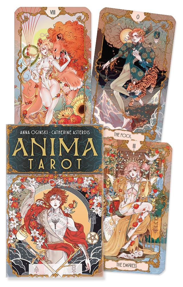 Anima Tarot with three cards all around