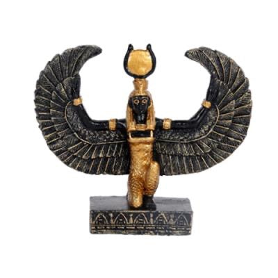 Statue Isis Open Wings Curved Up