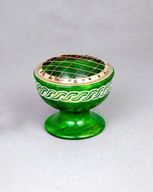 Incense Holder Soapstone Grn Screen