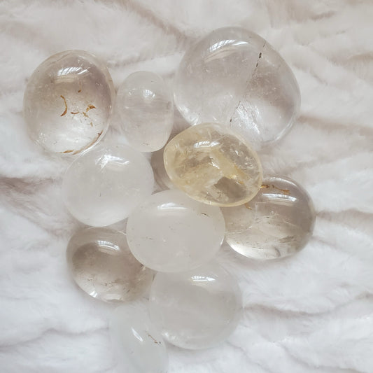 Quartz Clear Palm Stone