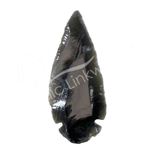 Black stone arrowhead on a white background with 'Nile Linkwood' branding.