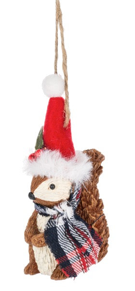 Ornament Woodland Squirrel Santa Hat