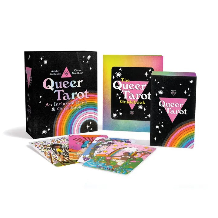 Queer Tarot card set with packaging on a white background