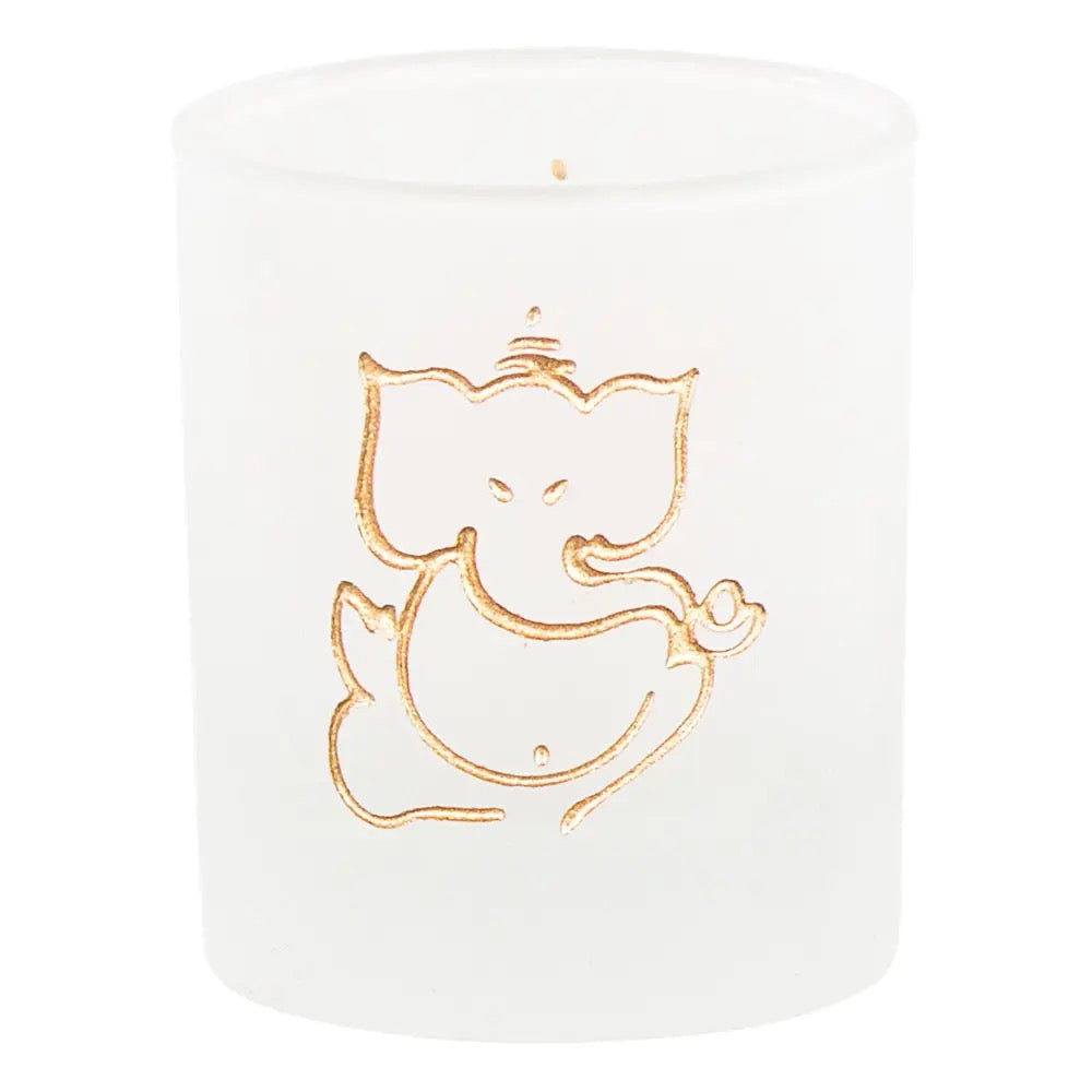 Candle Holder Votive Frosted Ganesha
