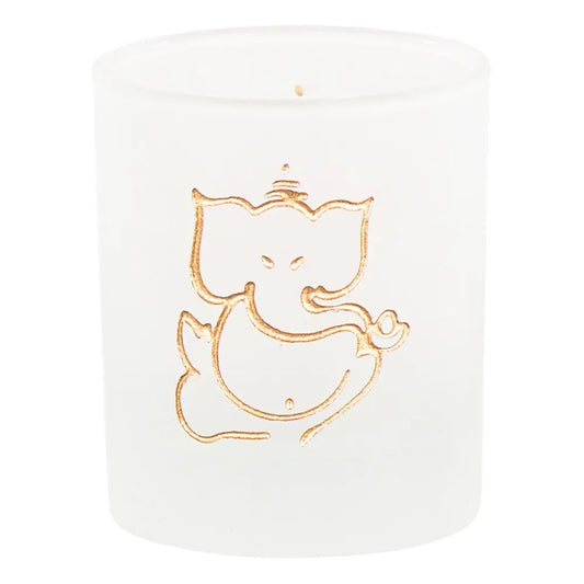 Candle Holder Votive Frosted Ganesha
