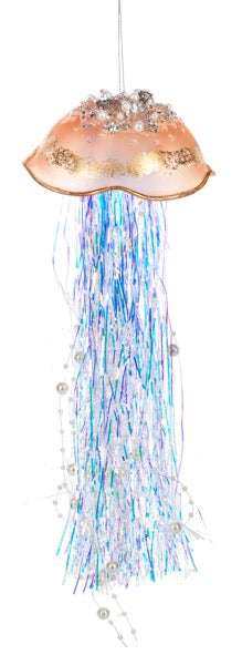 Ornament Jellyfish Glass Top pink