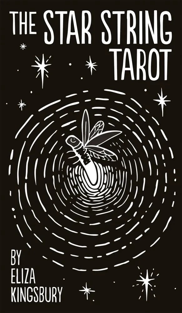 Cover of 'The Star String Tarot' with a tarot card design and Eliza Kingsbury's name.