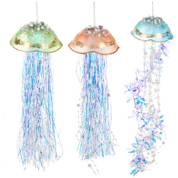 Ornament Jellyfish Glass Top three colors