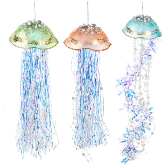 Ornament Jellyfish Glass Top three colors