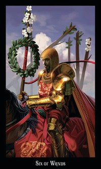 Character in armor with a wreath and spear, likely from a fantasy or medieval theme.