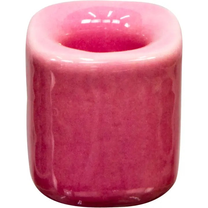 Pink ceramic Candle Holder Chime on a white background