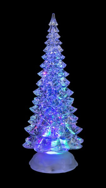 Statue Tree Acrylic Glitter Swirl Light Up