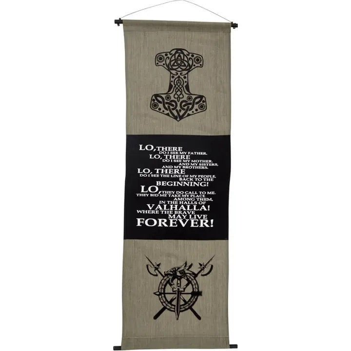 Banner Valhalla Prayer 46 x 16 inches