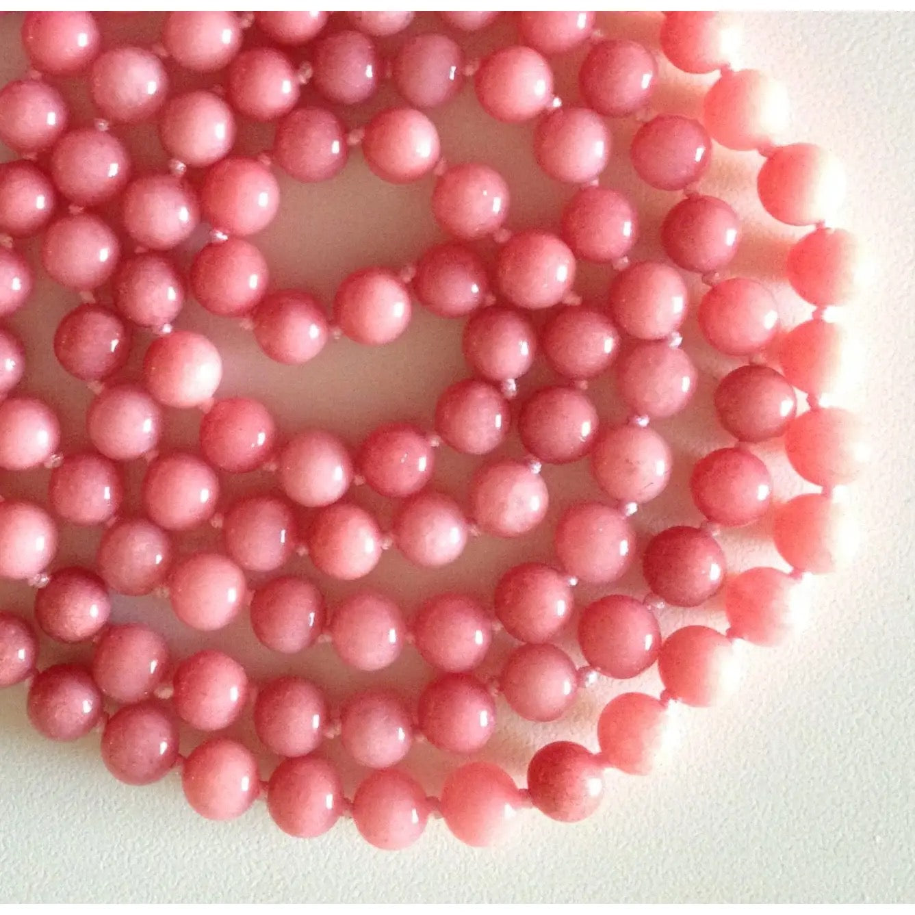 Mala Rhodochrosite Knotted 8mm