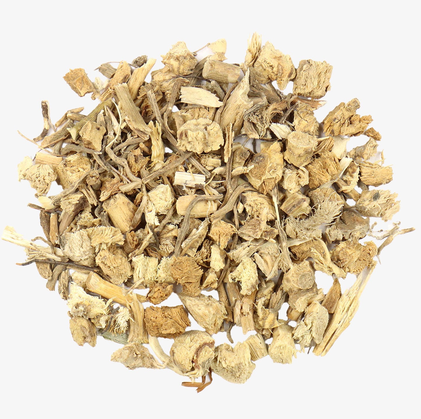 Butchers Broom Root Cut & Sifted ale cream colored