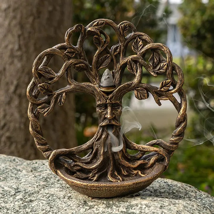 Incense Holder Tree of Life Greenman