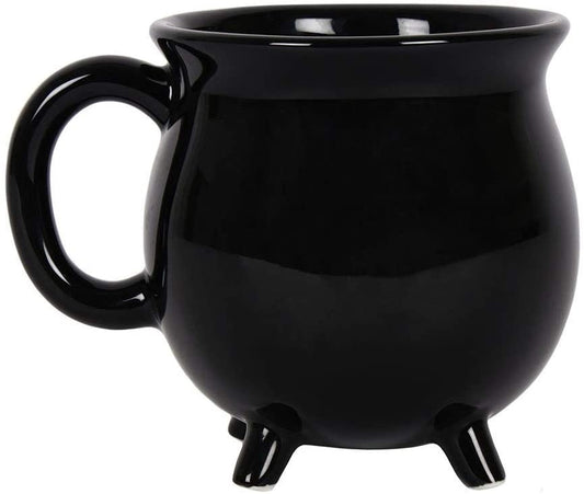 Black mug with legs on a white background