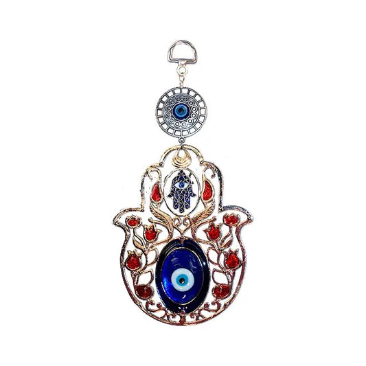 Hanging Evil Eye Hamsa with Red
