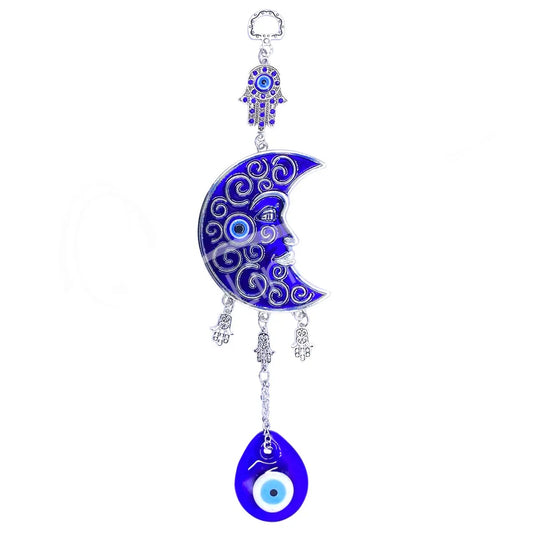 Hanging Evil Eye Crescent Moon