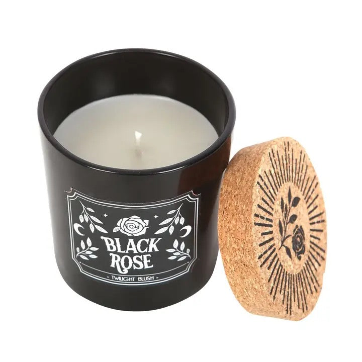 Candle Jar Black Rose