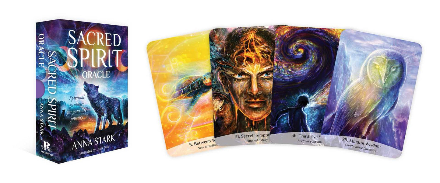 Sacred Spirit Oracle and 4 cards with animals and words