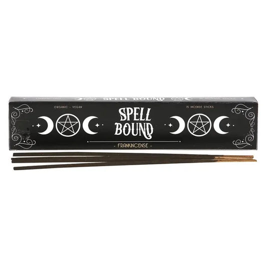 Incense sticks with 'Spell Bound' packaging on a white background