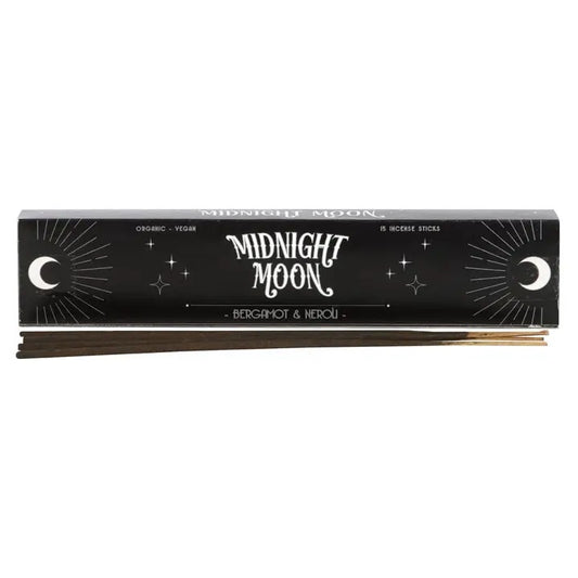 Midnight Moon incense sticks packaging with incense sticks on a white background