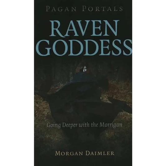 Book cover of 'Raven Goddess' by Morgan Daimler with a dark background and text.