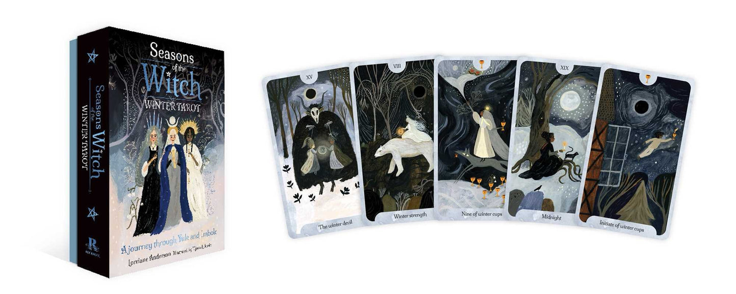 Seasons of the Witch Tarot Winter five cards and words