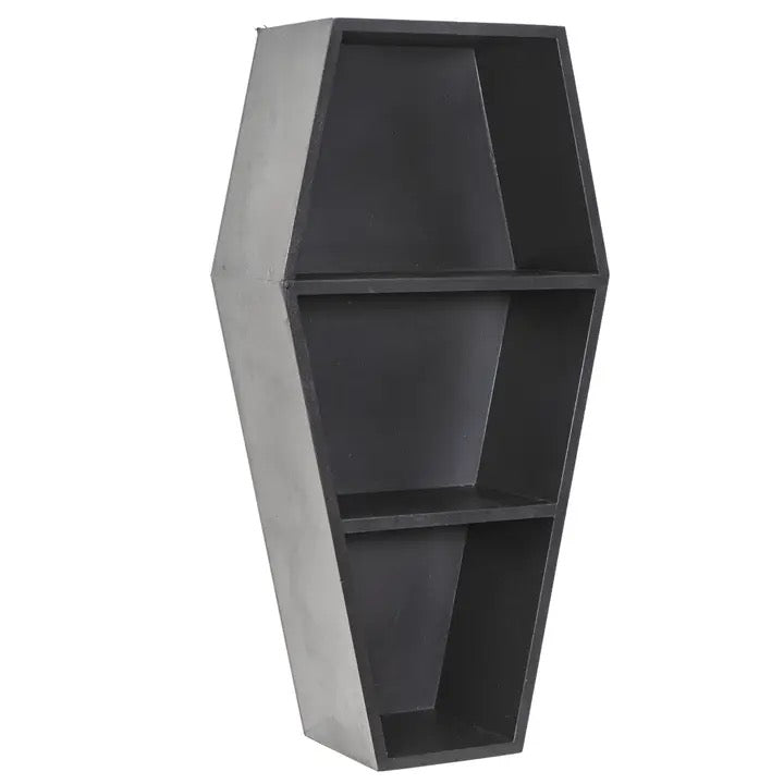 Geometric black shelf on a white background
