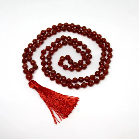 Mala Carnelian Knotted